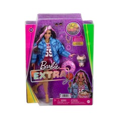 Кукла Barbie Extra Baby в клетчатой куртке HDJ46