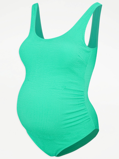Зеленый текстурированный купальник для беременных George., зеленый