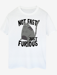 Белая футболка с принтом для взрослых NW2 Pets Fast Furious Slogan George., белый