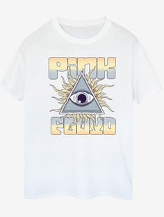 Белая футболка с принтом для взрослых NW2 Pink Floyd Pyramid Eye George., белый
