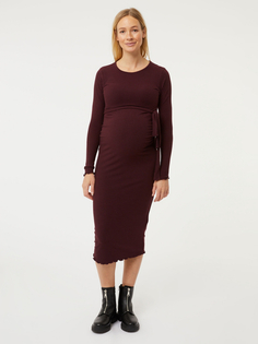 Платье миди в рубчик с длинным рукавом для беременных Berry George.