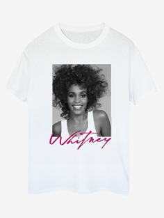 NW2 Whitney Houston Photograph Белая футболка для взрослых George., белый