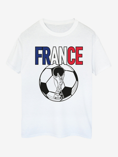 Футболка NW2 с флагом Франции для взрослых, белая футболка George., белый