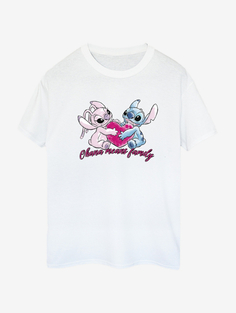 Белая футболка для взрослых NW2 Disney Lilo &amp; Stitch Ohana Angels George., белый