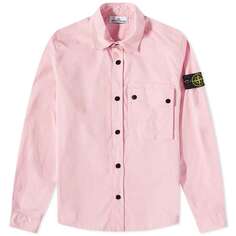 Рубашка Stone Island Supima Cotton Twill Stretch-TC Button Overshirt, розовый