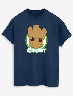 NW2 Стражи Галактики Groot Badge Взрослая темно-синяя футболка George., нави
