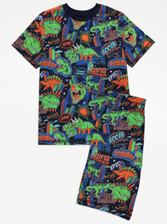 Короткая пижама с динозаврами из комиксов George.