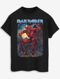 Черная футболка с принтом для взрослых NW2 Iron Maiden Devil George., черный