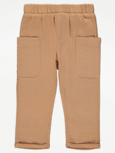 Светло-коричневые брюки с карманами George., загар