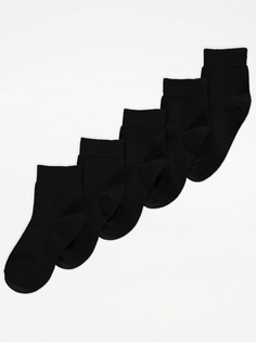 Черные носки Easy On Easy Wear (5 пар) George., черный