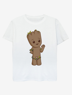 Белая футболка с принтом NW2 I Am Groot Cute Groot Kids George., белый