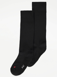 Черные футбольные носки с антибактериальной прокладкой, 1 упаковка George., черный