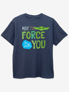 Детская темно-синяя футболка NW2 Star Wars The Mandalorian Slogan George., нави