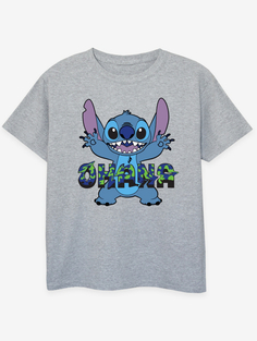 Детская серая футболка NW2 Disney Lilo &amp; Stitch Ohana Glitch George., серый
