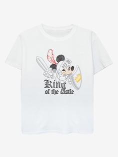 NW2 Disney Mickey Mouse King Детская белая футболка с принтом George., белый