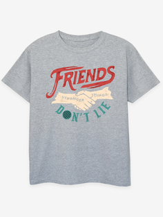 Детская серая футболка NW2 Stranger Things Friends со слоганом George., серый
