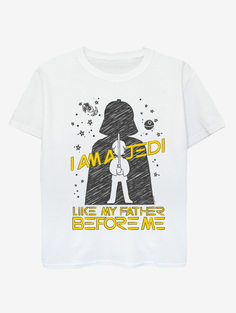 Детская белая футболка со слоганом NW2 «Звездные войны: я — отец-джедай» George., белый