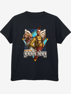 Детская черная футболка со слоганом NW2 Guardians Of The Galaxy Dog George., черный