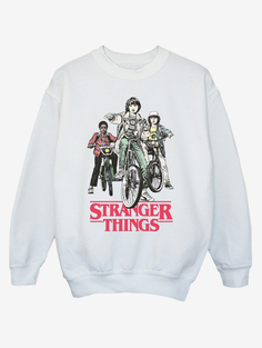 NW2 Stranger Things Retro Bikers Kids Белая толстовка George., белый