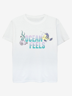 NW2 Disney The Little Mermaid Ocean Feels Kids Белая футболка George., белый