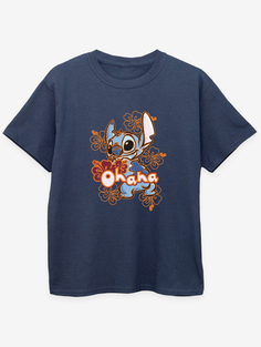 Темно-синяя футболка NW2 Disney Lilo &amp; Stitch Ohana Flower Kids George., нави