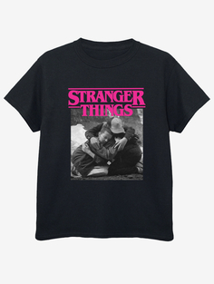 NW2 Stranger Things Square Photo Детская черная футболка George., черный