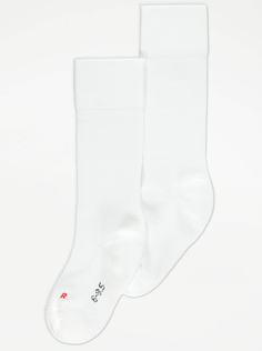 Белые футбольные носки с антибактериальной прокладкой George., белый