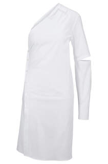 Платье-рубашка Hugo Boss One-shoulder, белый