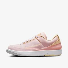 Кроссовки Nike Air Jordan 2 Low, розовый/бежевый/белый