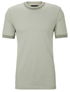 Футболка Boss Micro-pattern T-shirt In Cotton And Silk, светло-зеленый