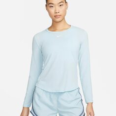 Лонгслив Nike Dri-FIT One Luxe Women&apos;s Standard Fit, светло-голубой