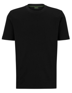 Футболка Boss Cotton-jersey With Logo Collar, черный