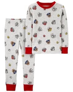Пижамы PAW Patrol из 100 % хлопка с плотным прилеганием для малышей, комплект из двух предметов Carter&apos;s, синий Carters
