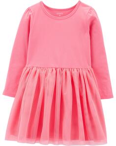 Платье-пачка из джерси для малышей Carter&apos;s, ярко-розовый Carters