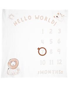 Одеяло Baby Lion Milestone Carter&apos;s, белый Carters