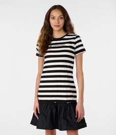 Платье-футболка с коротким рукавом Karl Lagerfeld, черный