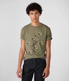 Асимметричная футболка с логотипом Karl Lagerfeld, оливковый