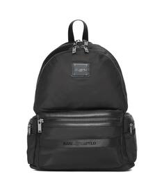 Мужской рюкзак из нейлона с логотипом Karl Lagerfeld, черный