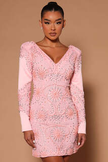 Мини платье Fashion Nova A91912, розовый