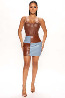 Юбка мини Fashion Nova WS8233, шоколад