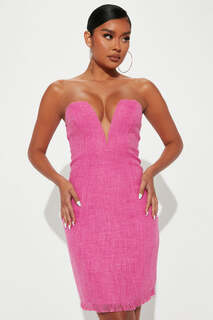 Мини платье Fashion Nova TDI7843, розовый