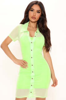 Мини платье Fashion Nova DY8184, зеленый
