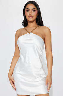 Мини платье Fashion Nova SK6011, белый