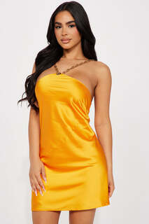 Мини платье Fashion Nova SK6011, оранжевый