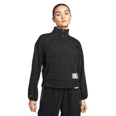 Свитшот Nike Dri-Fit Swoosh Fly Women&apos;s 1/4-Zip Basketball, черный