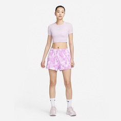 Шорты Nike Sportswear Women&apos;s Jersey Wave-Dye, фиолетовый/белый