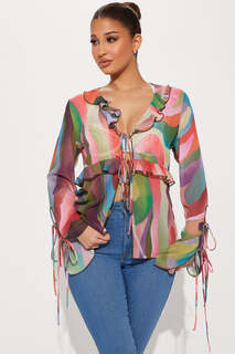 Блузка Fashion Nova T16407, разноцветный