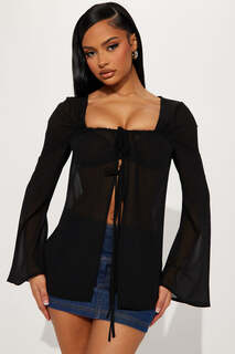 Блузка Fashion Nova ZDCHT122303, черный