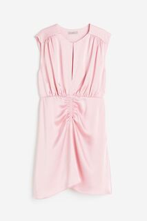 Платье H&amp;M Draped Satin, светло-розовый H&M