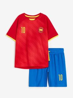 Футбольная форма с принтом H&amp;M Spain Football Kit Print, красный/синий H&M